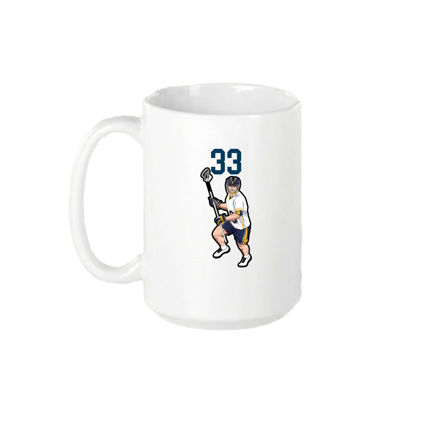 15oz Coffee Mug — Number Top in White