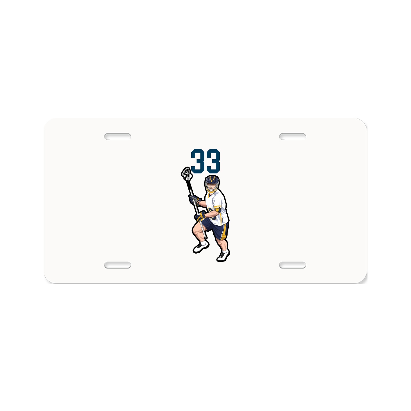License Plate — Number Top in Classic
