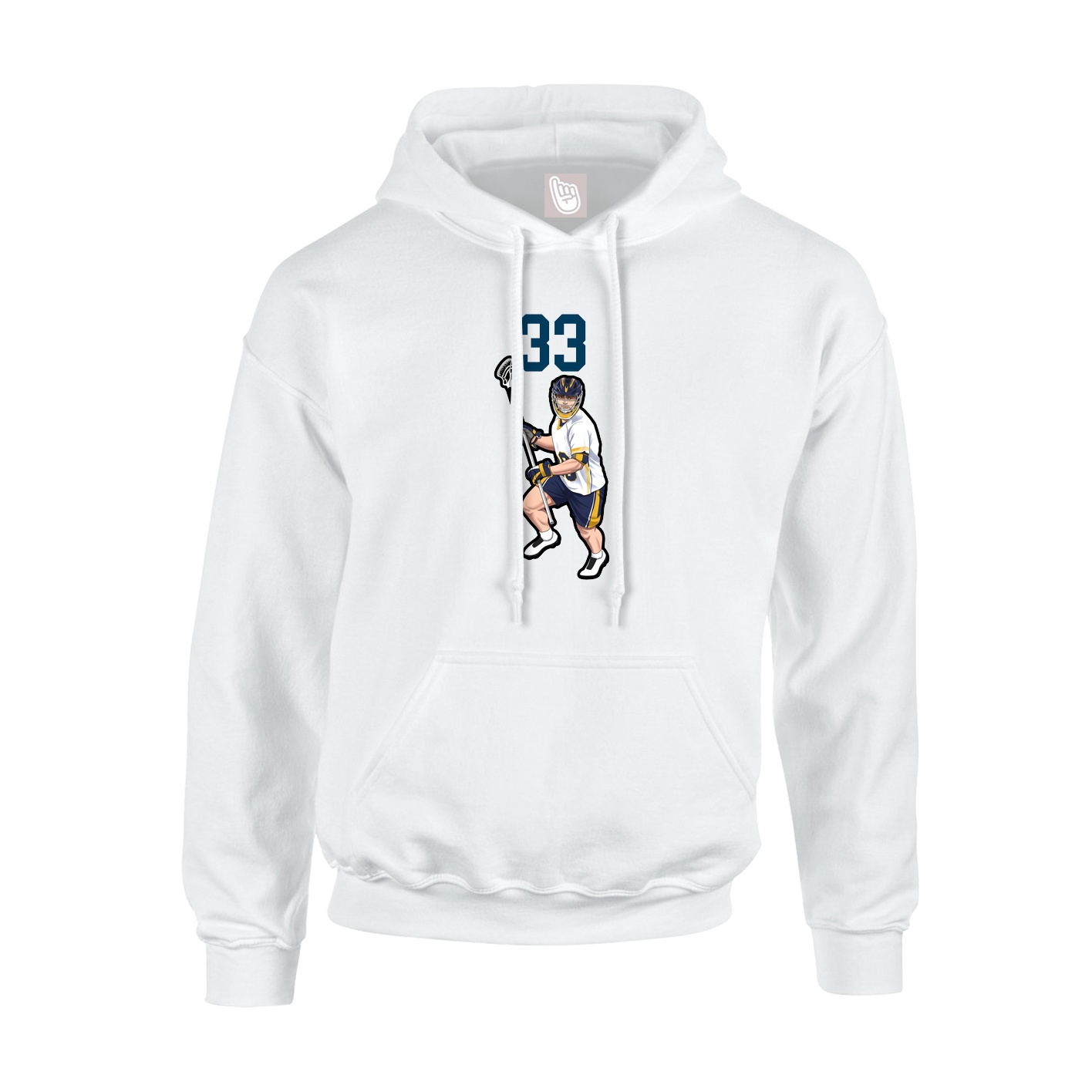 Hoodie — Number Top in White