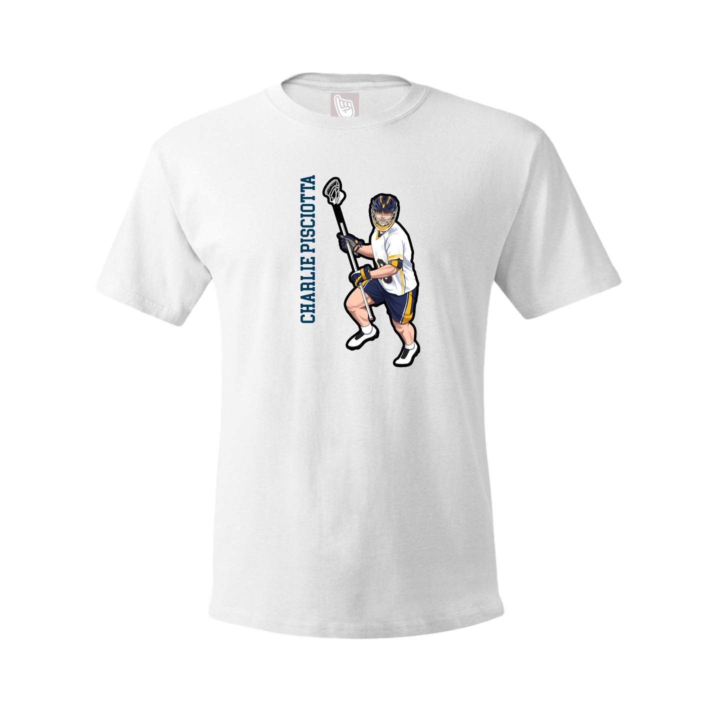 Tee — Name Vertical in White