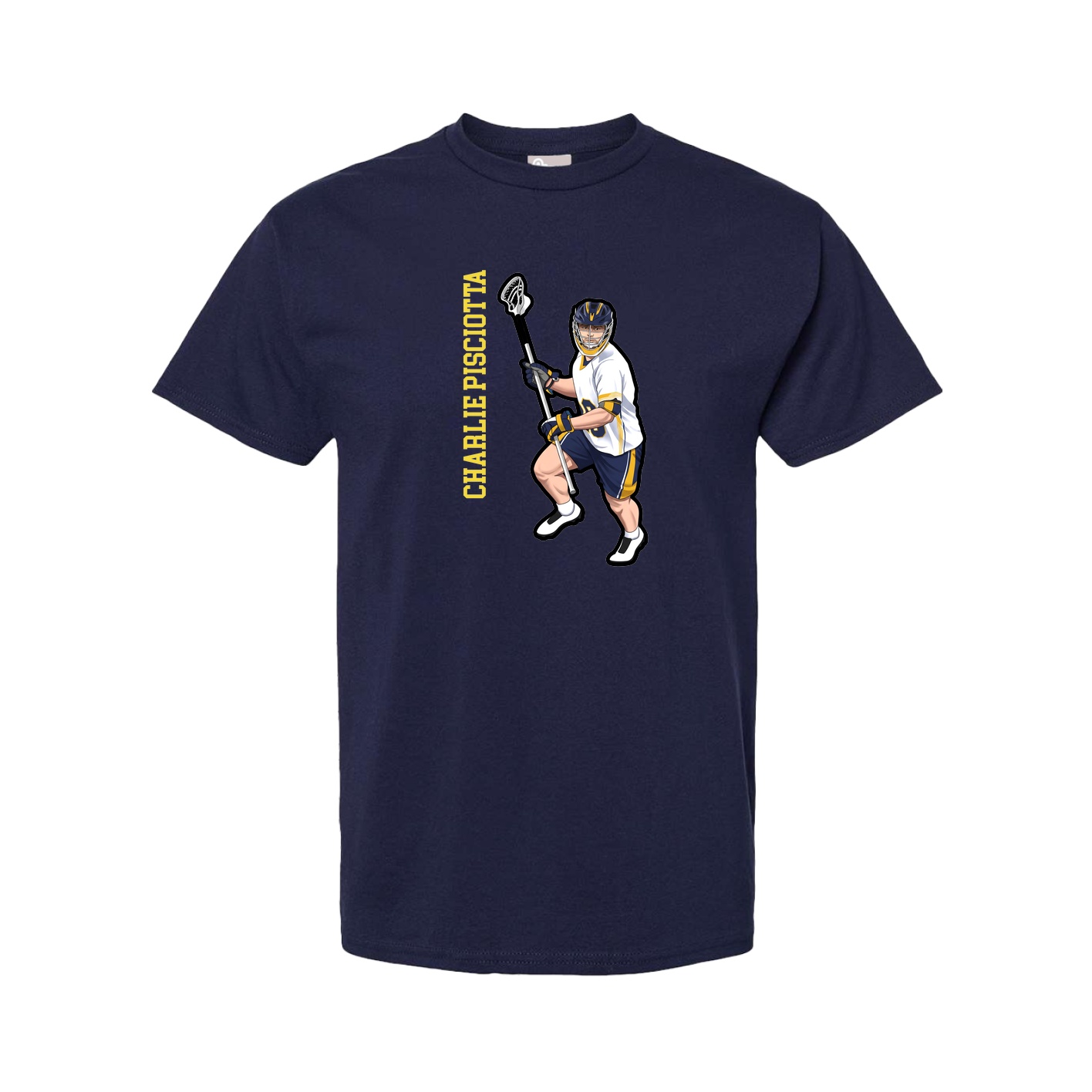 Youth Tee — Name Vertical in Navy