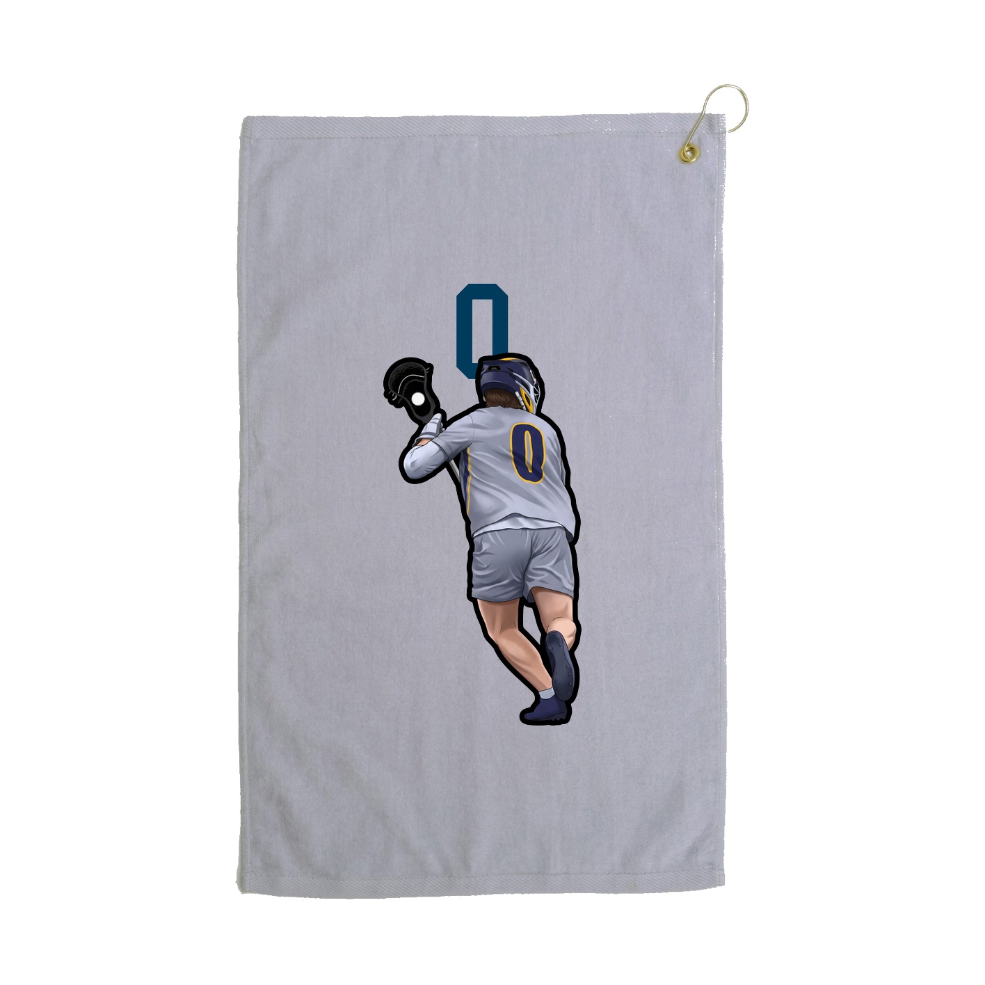 Golf Towel — Number Top in Grey
