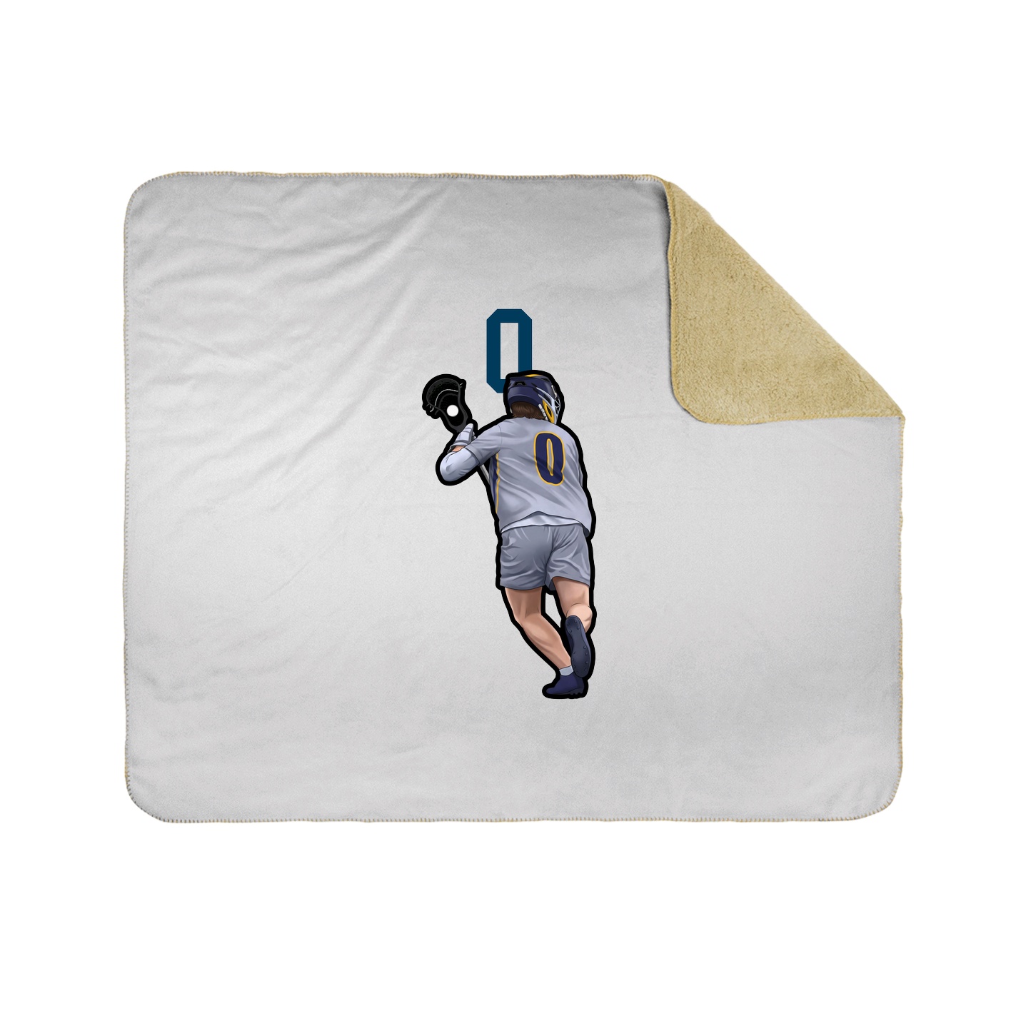 Throw Blanket — Number Top in White