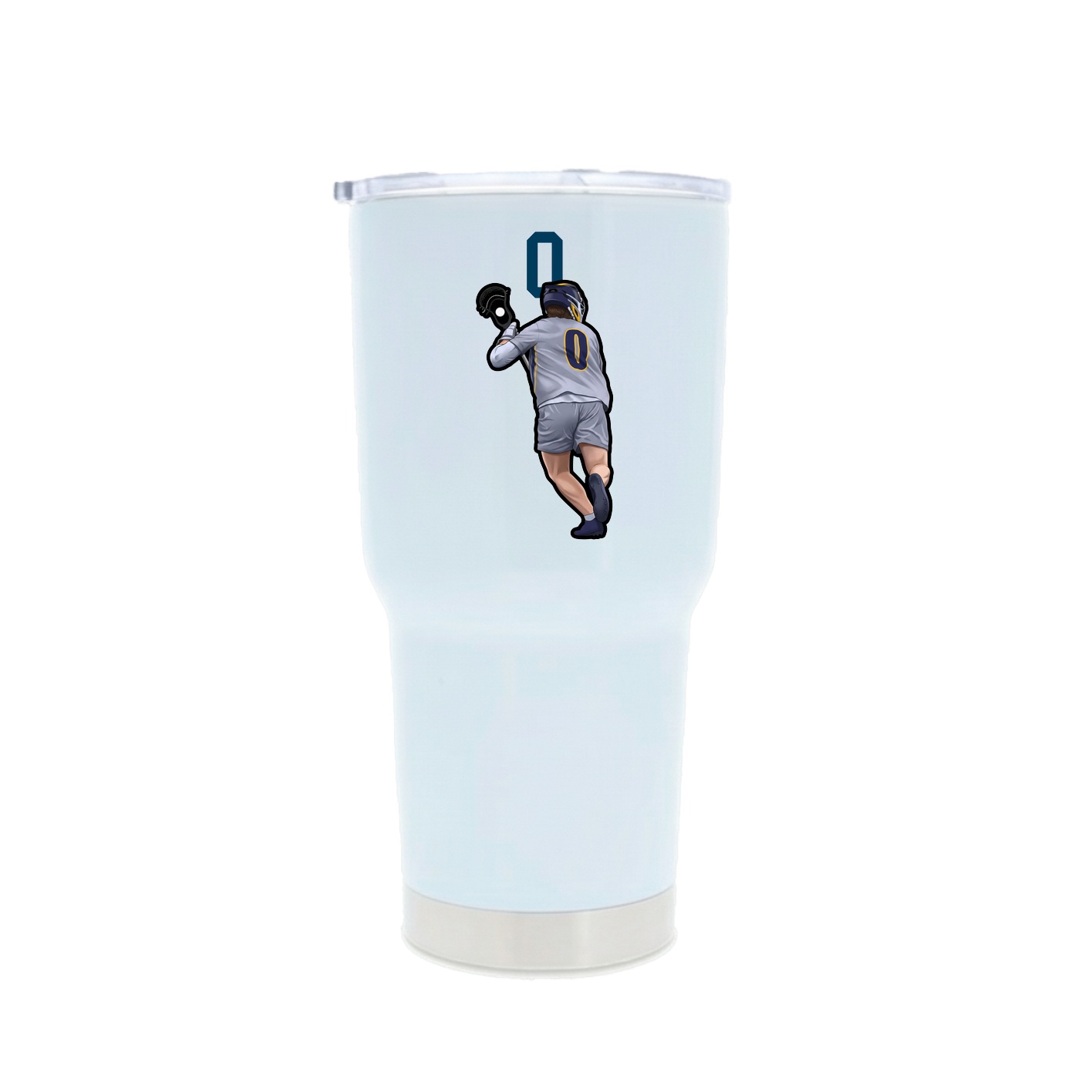 30oz Stainless Steel Tumbler — Number Top in White