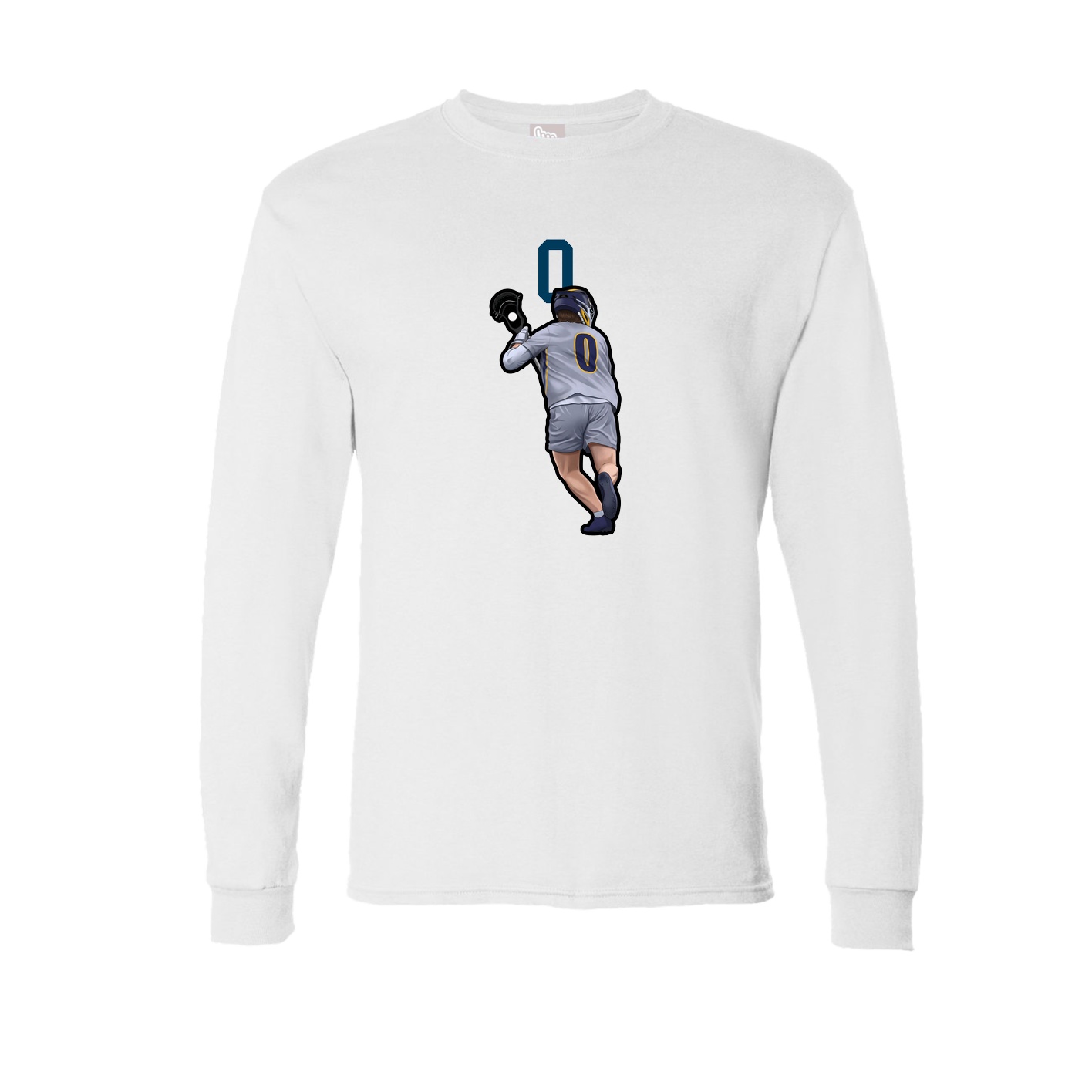 Long Sleeve Tee — Number Top in White