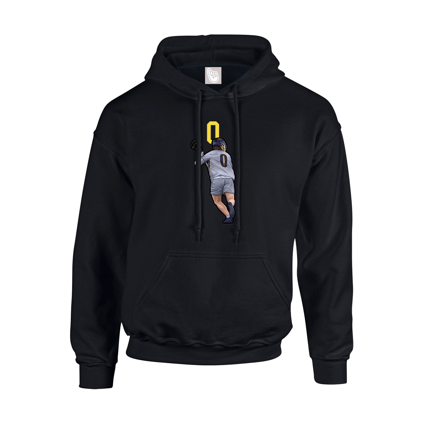 Youth Hoodie — Number Top in Black