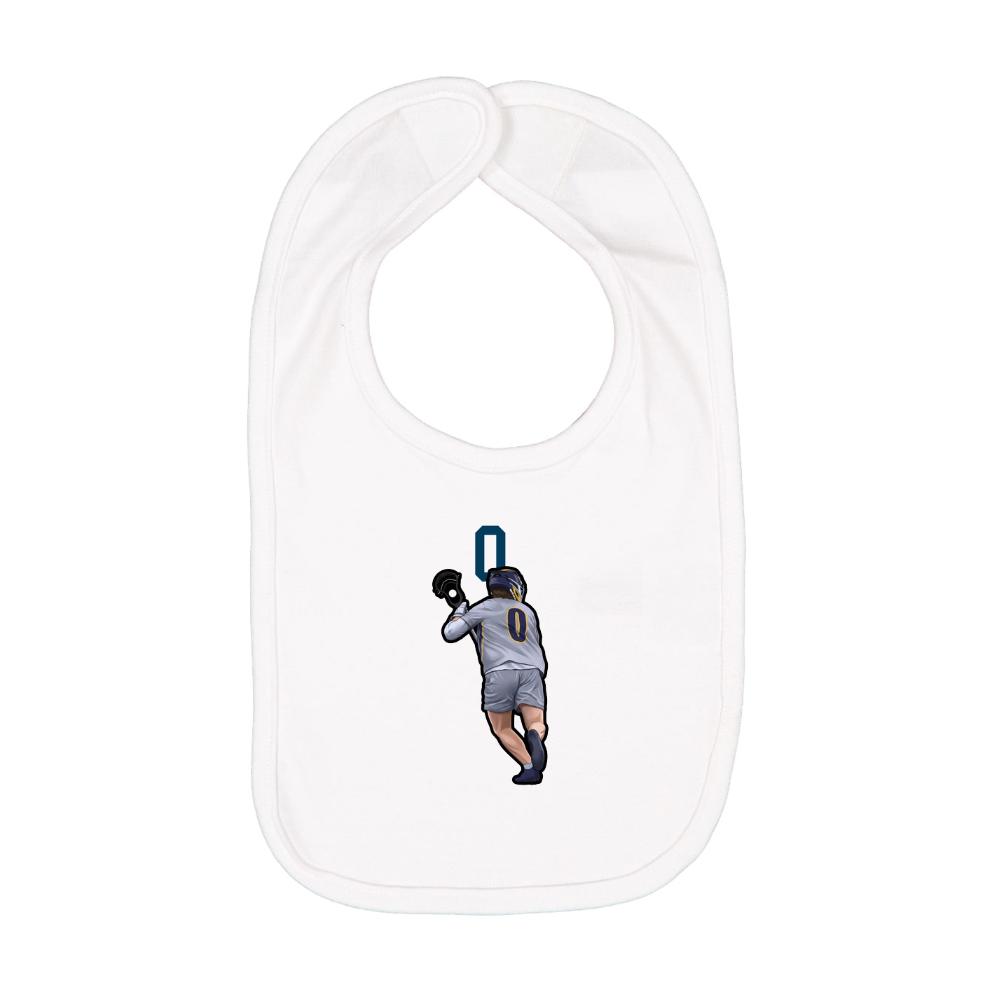 Infant Bib — Number Top in White