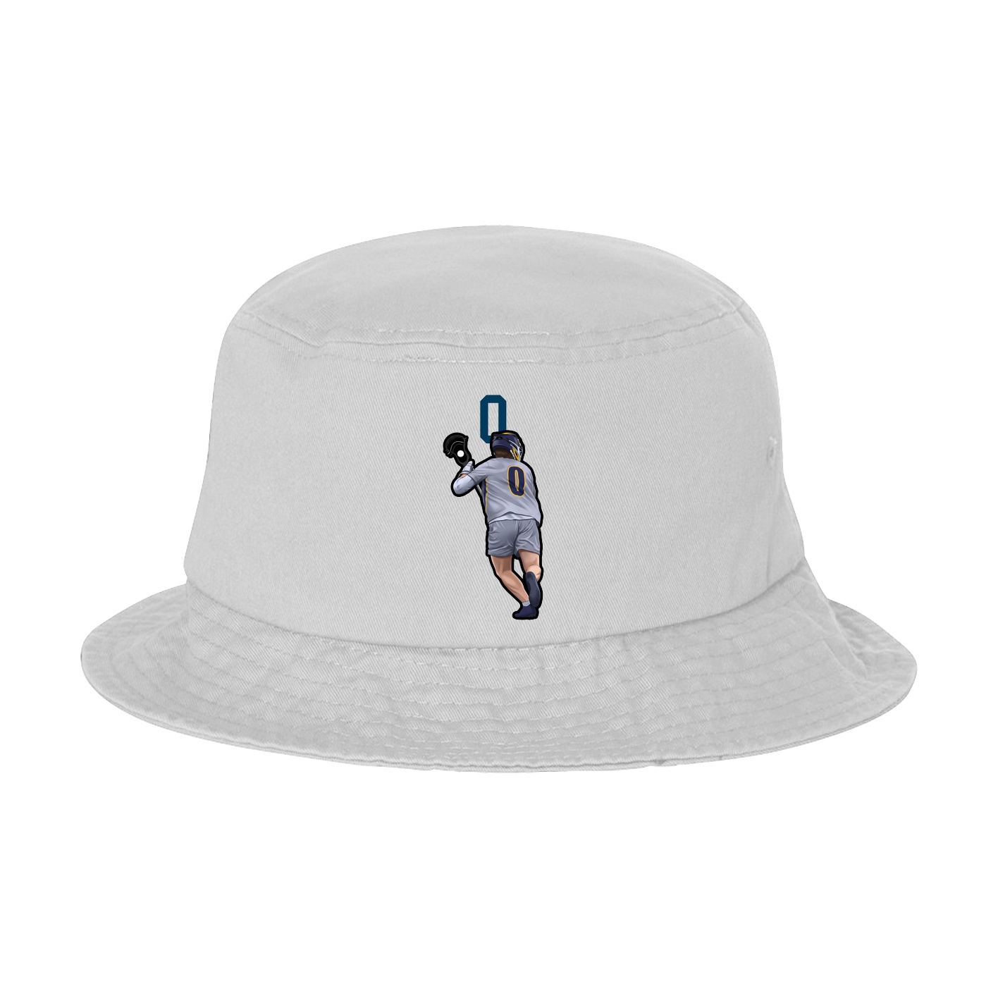 Bucket Cap — Number Top in White