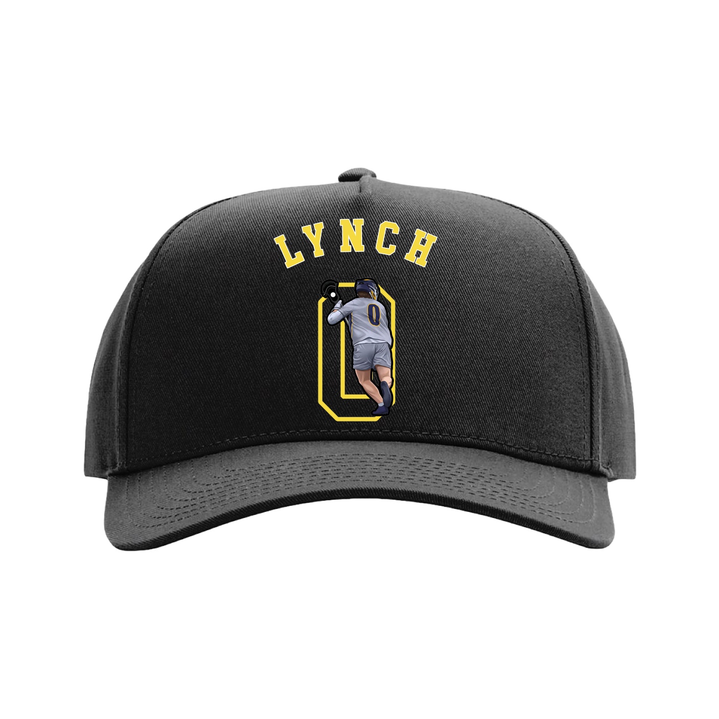 Full Fabric Five-Panel Champ Cap — Shirsey Arch in Black