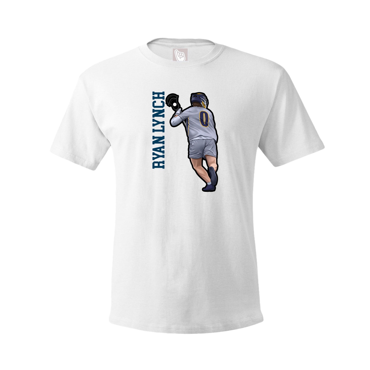 Tee — Name Vertical in White
