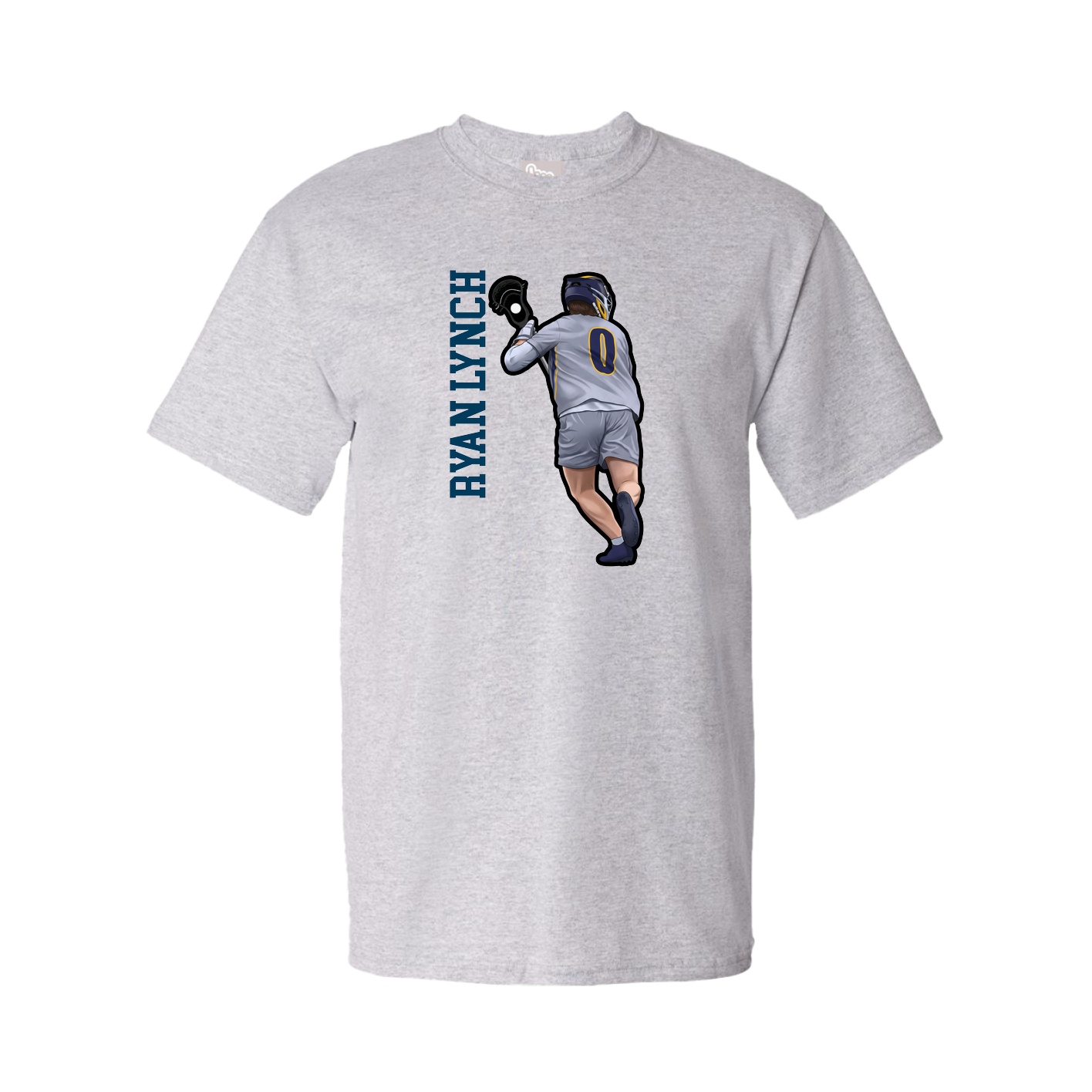 Youth Tee — Name Vertical in Grey