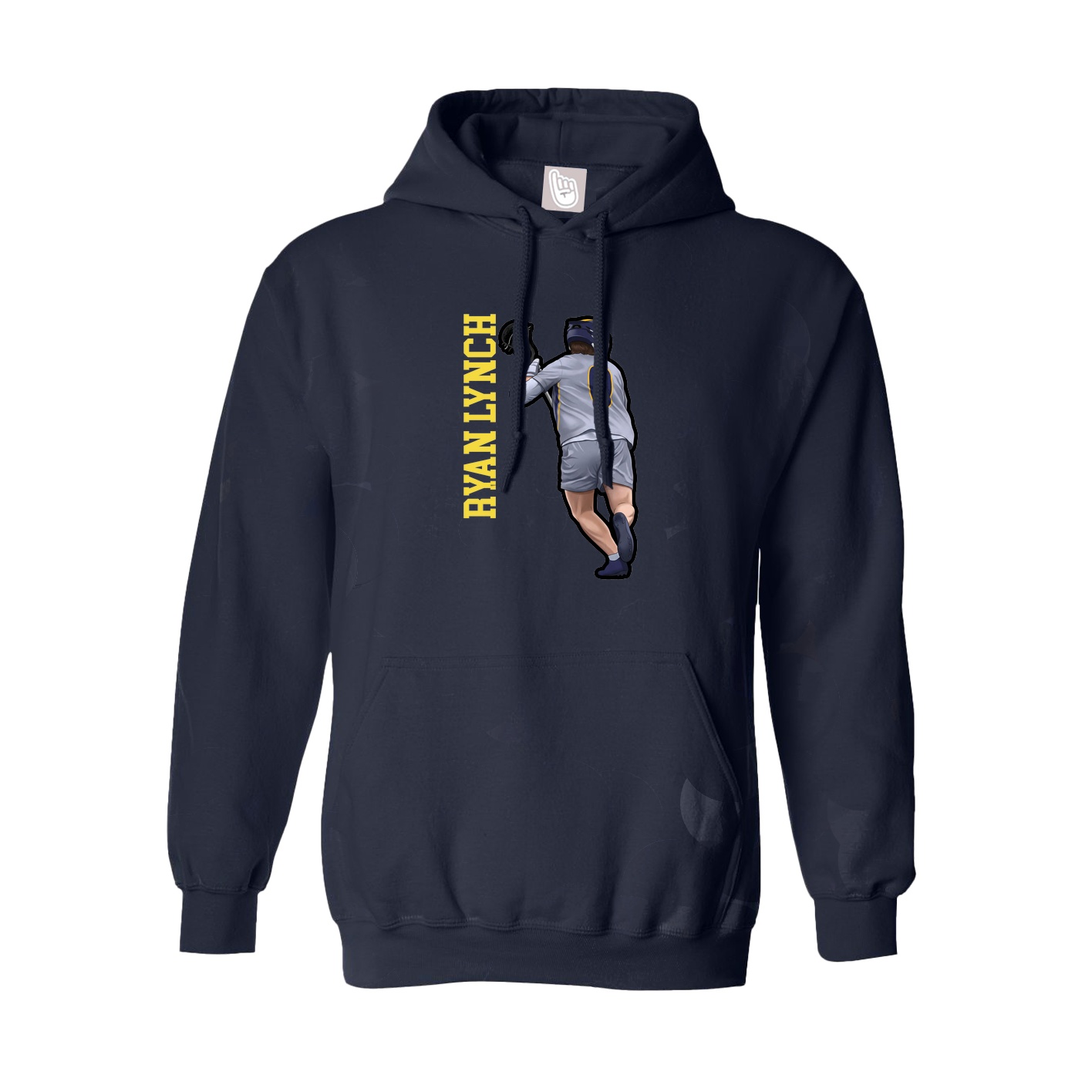 Youth Hoodie — Name Vertical in Navy