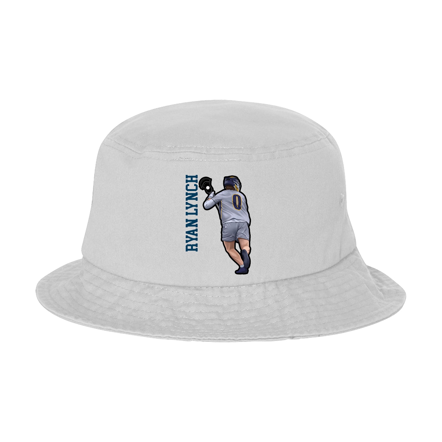 Bucket Cap — Name Vertical in White
