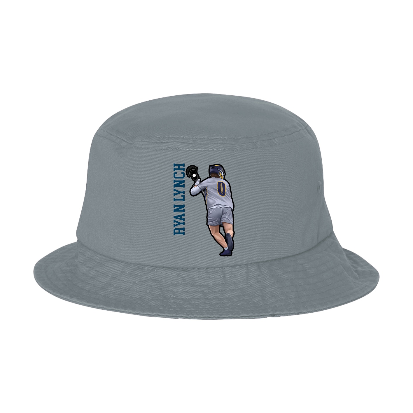 Bucket Cap — Name Vertical in Grey