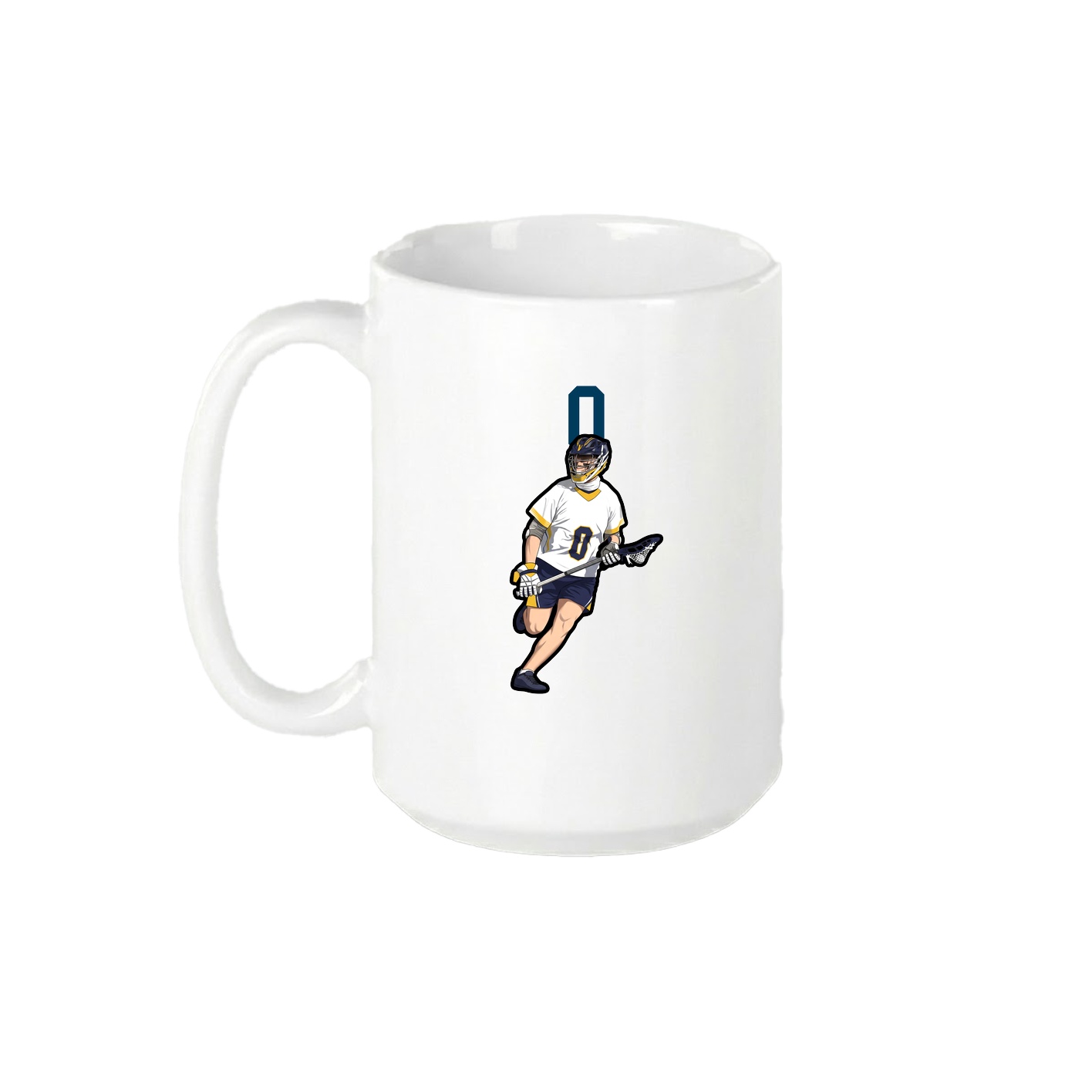 15oz Coffee Mug — Number Top in White