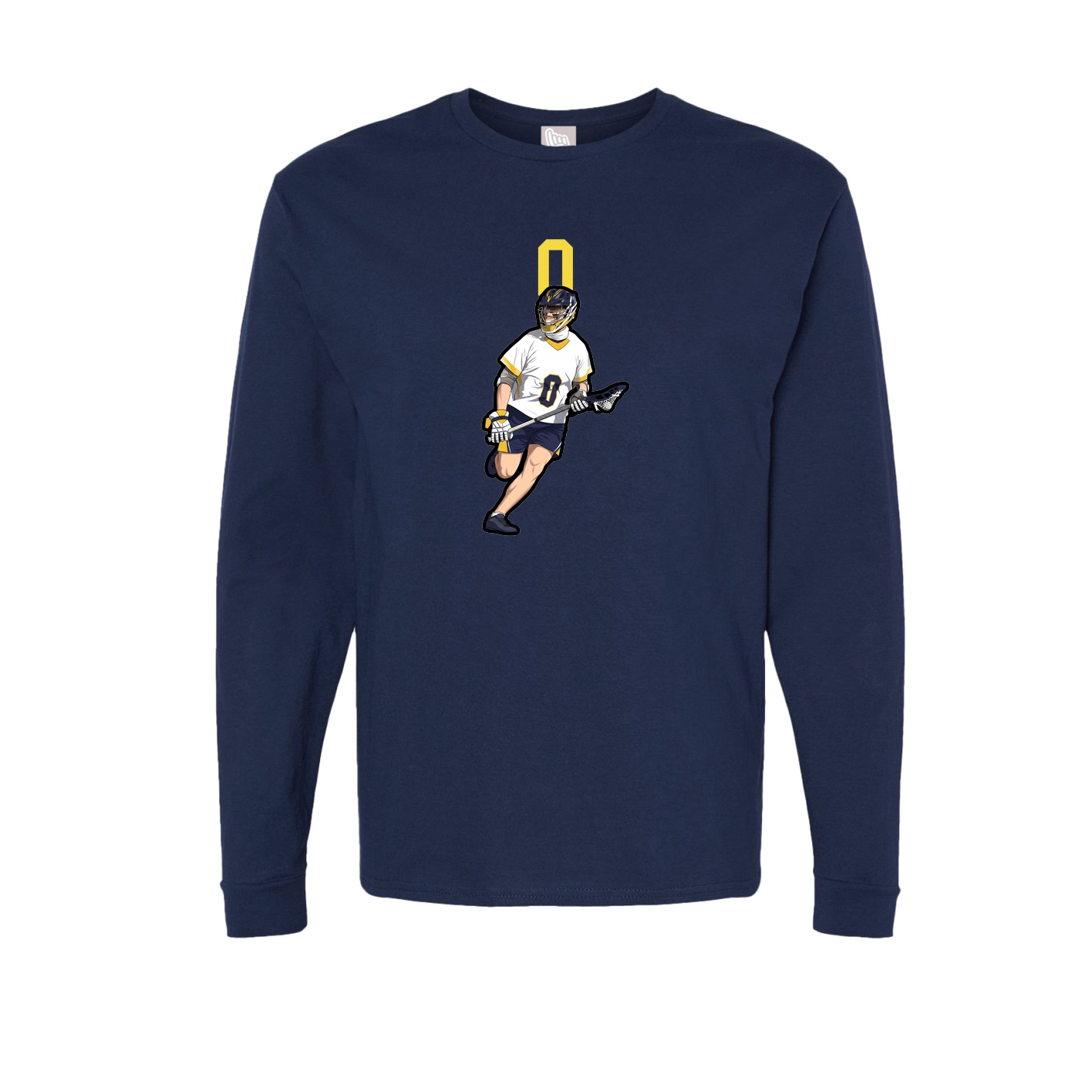 Long Sleeve Tee — Number Top in Navy