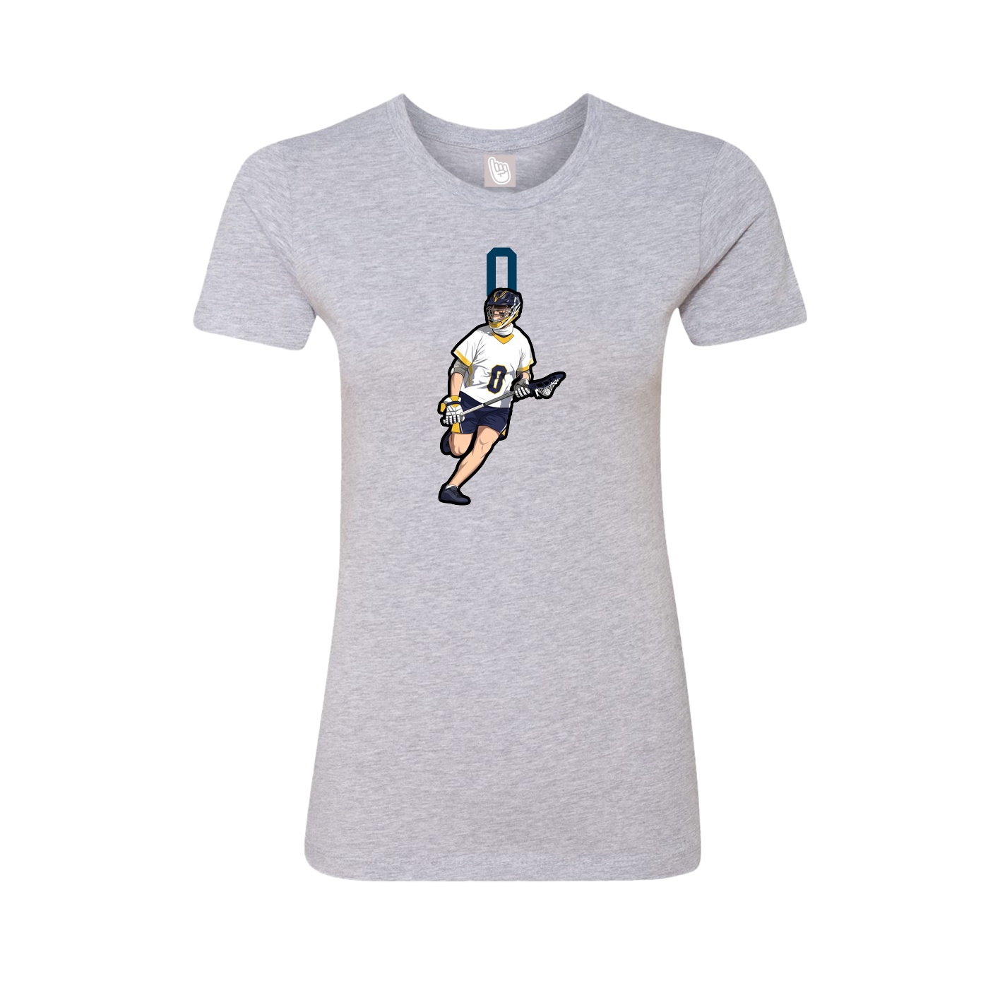 Womens Tee — Number Top in Grey