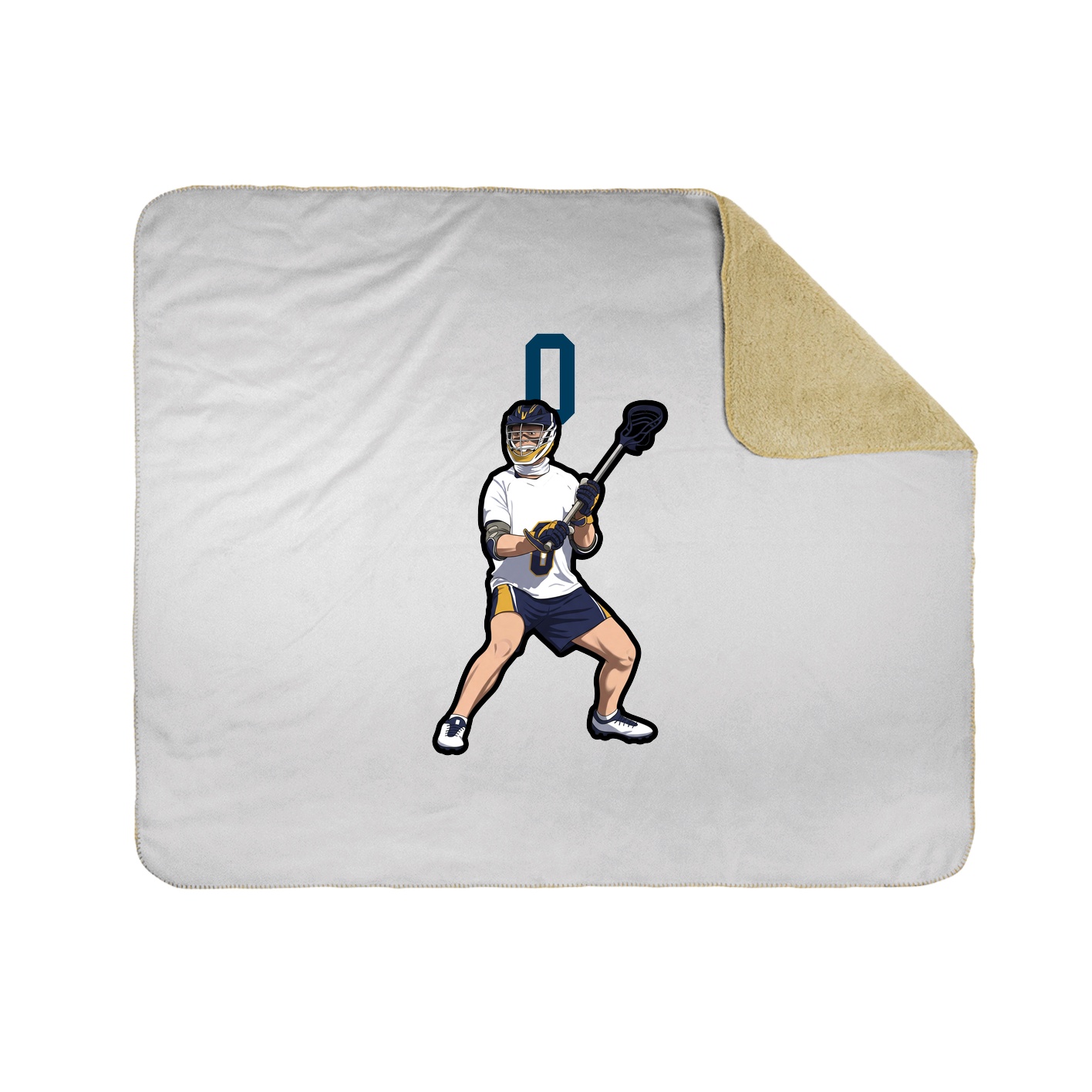 Throw Blanket — Number Top in White