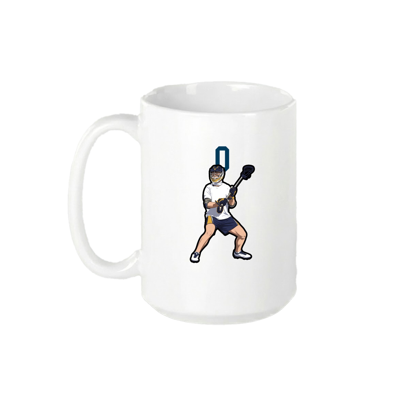 15oz Coffee Mug — Number Top in White