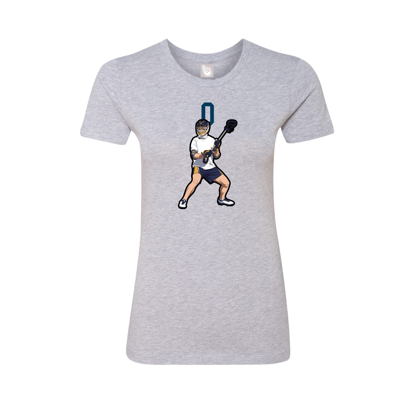 Womens Tee — Number Top in Grey