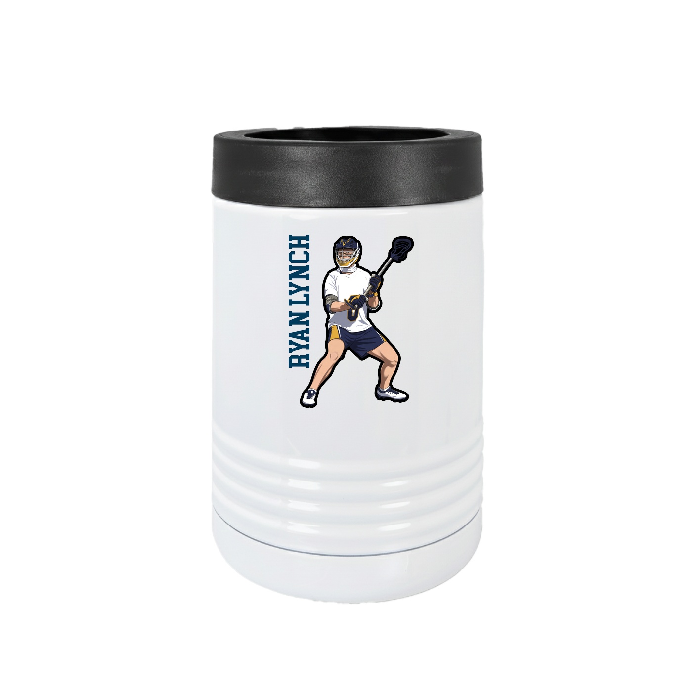 Beverage Holder — Name Vertical in White