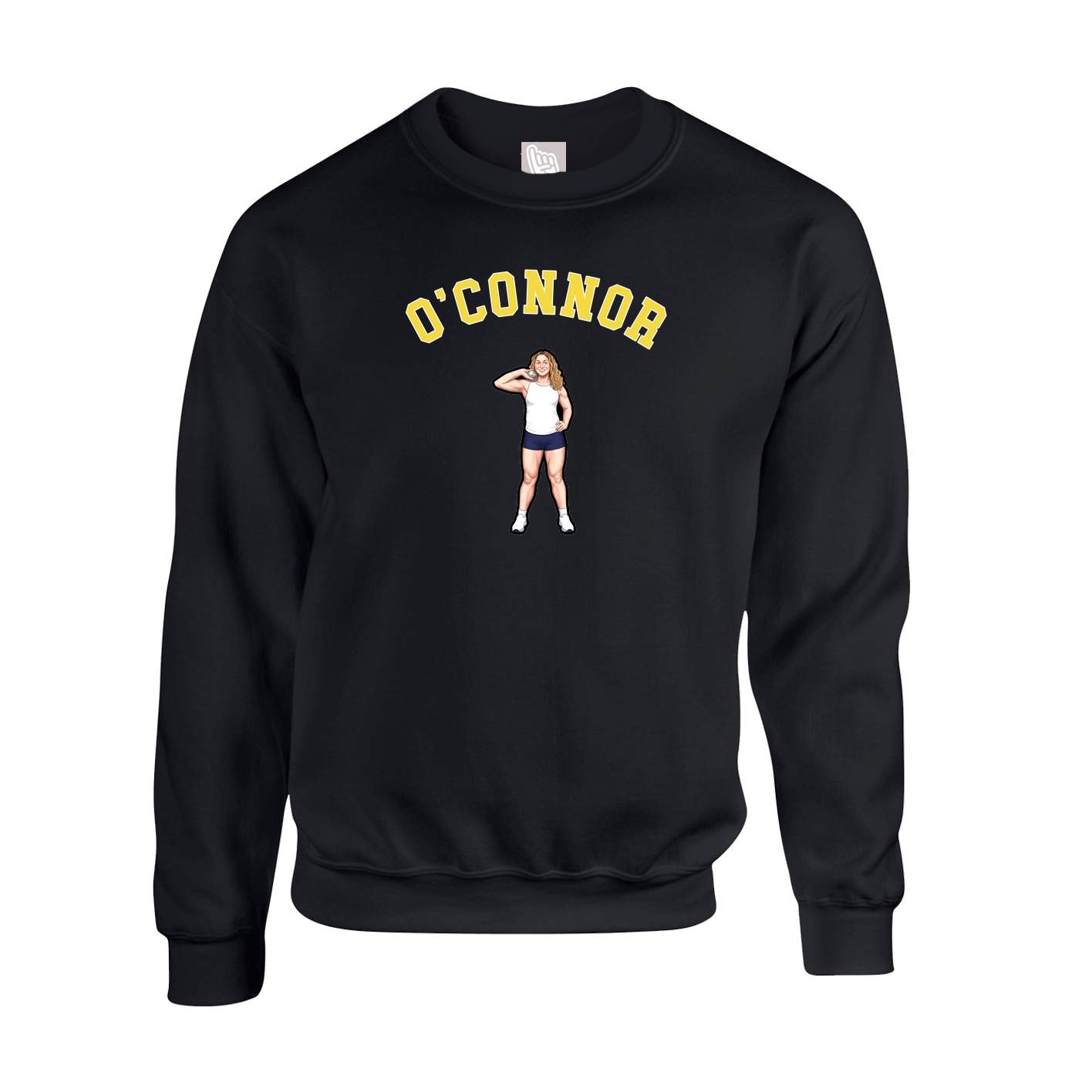 Fleece Crew — Shirsey Arch in Black