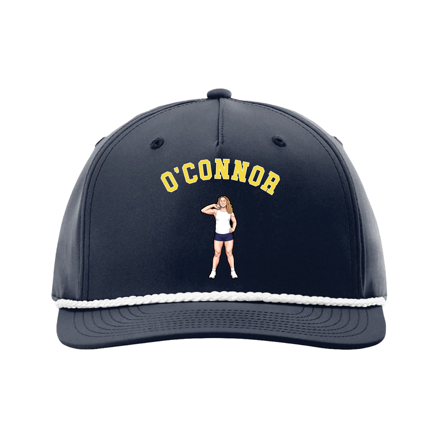 Five-Panel Classic Rope Cap — Shirsey Arch in Navy