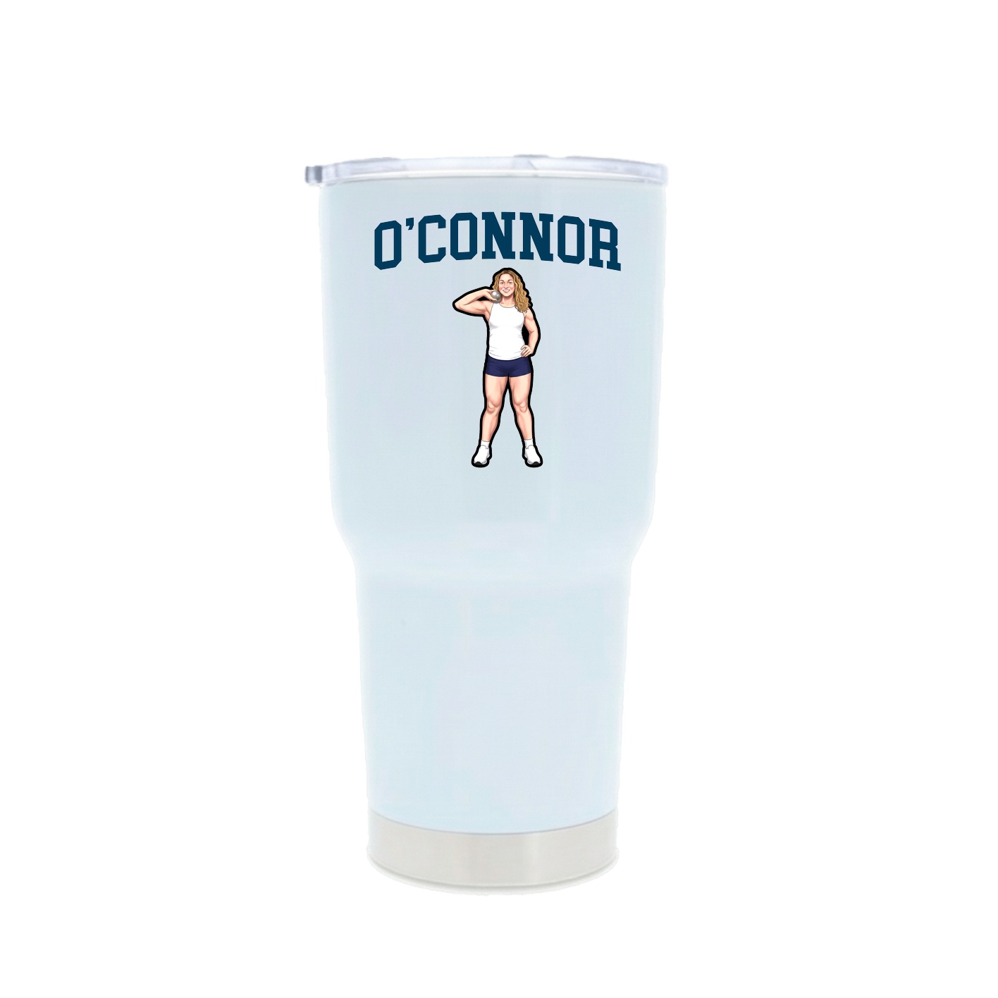 30oz Stainless Steel Tumbler — Shirsey in White