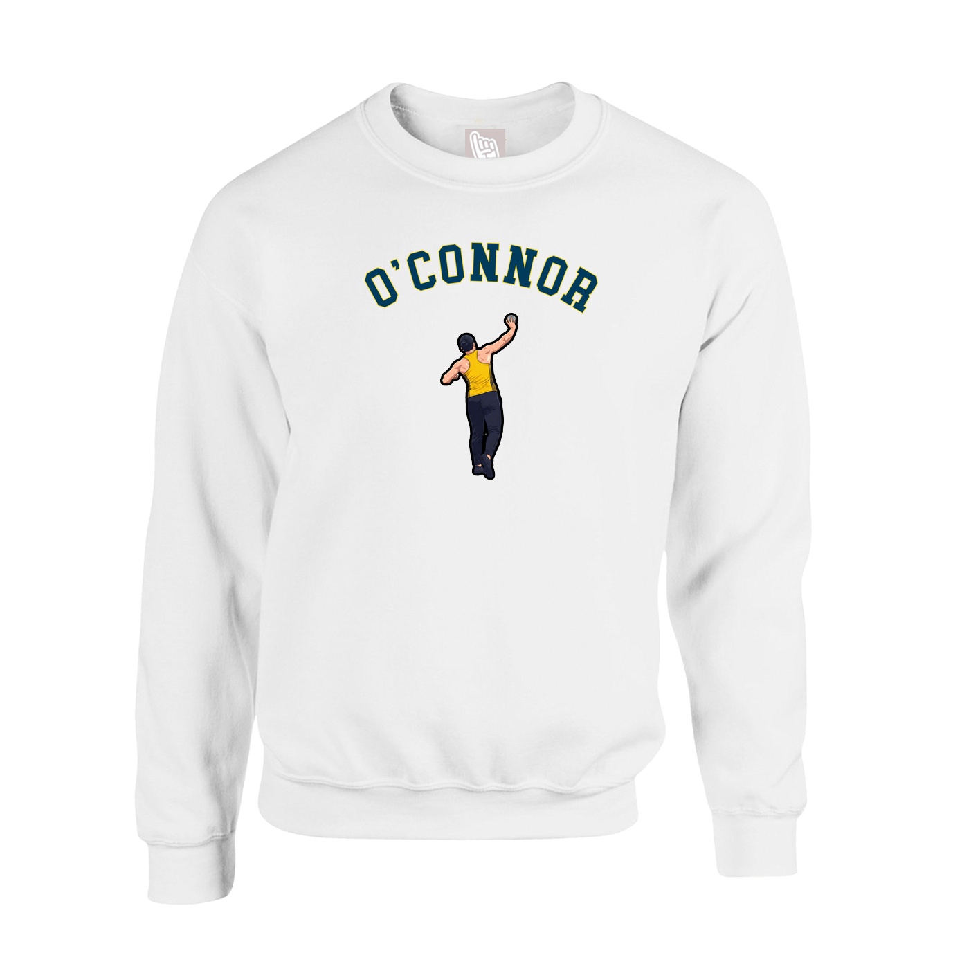 Fleece Crew — Shirsey Arch in White