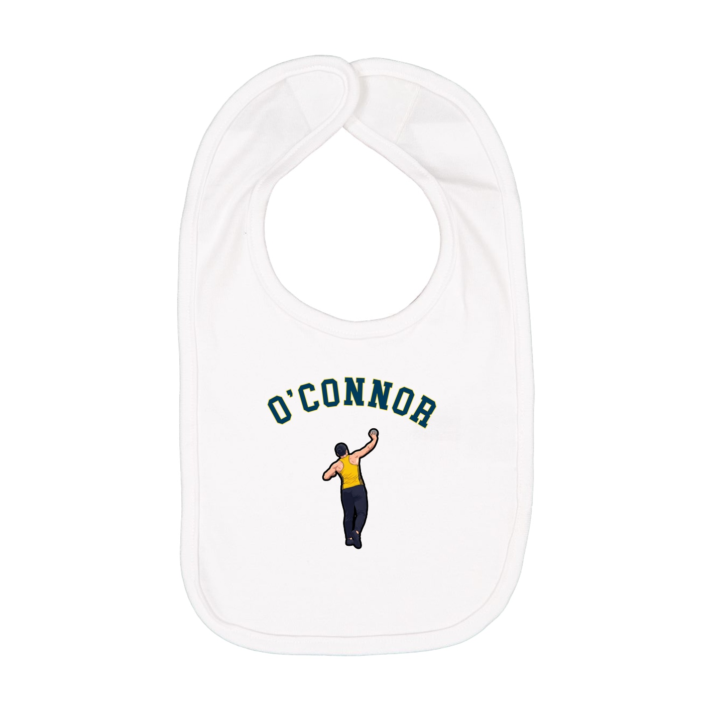 Infant Bib — Shirsey Arch in White
