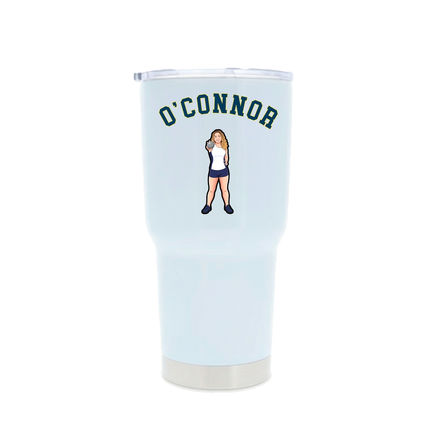 30oz Stainless Steel Tumbler — Shirsey Arch in White