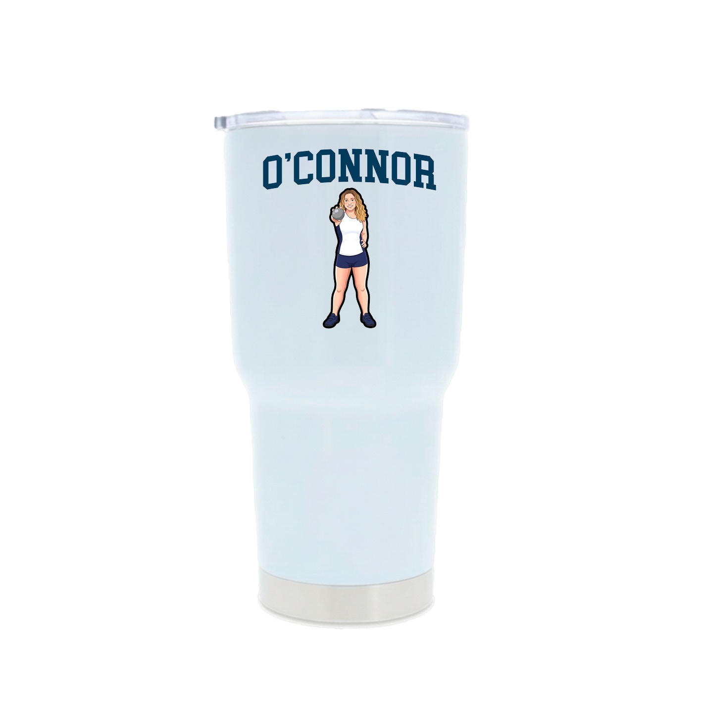 30oz Stainless Steel Tumbler — Shirsey in White