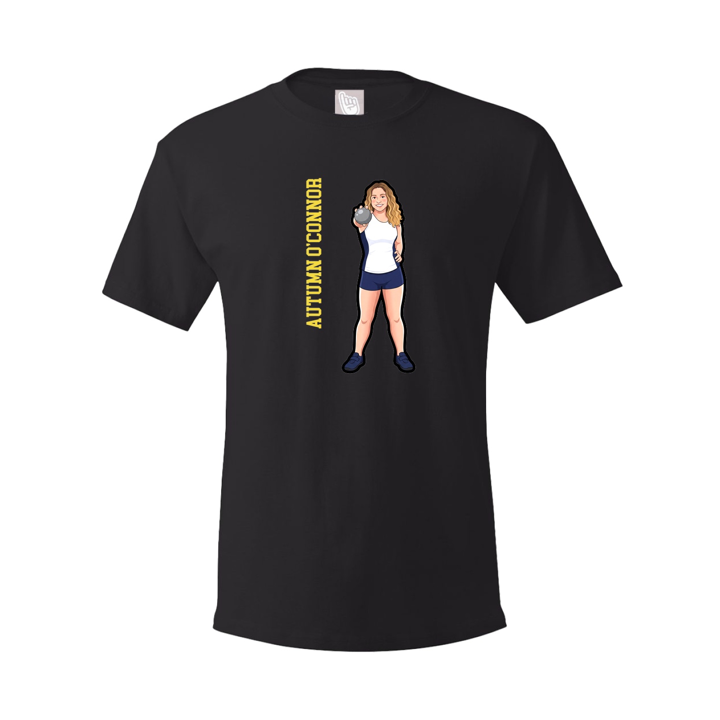 Tee — Name Vertical in Black