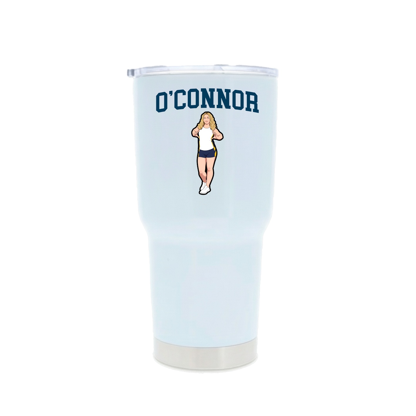 30oz Stainless Steel Tumbler — Shirsey in White