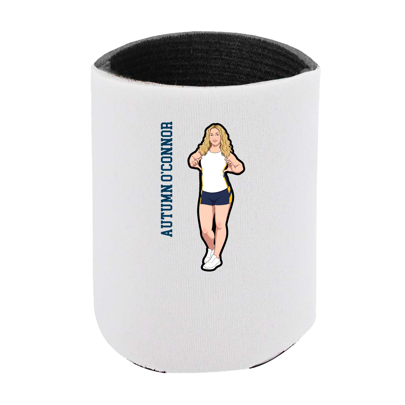 Can Holder — Name Vertical in White