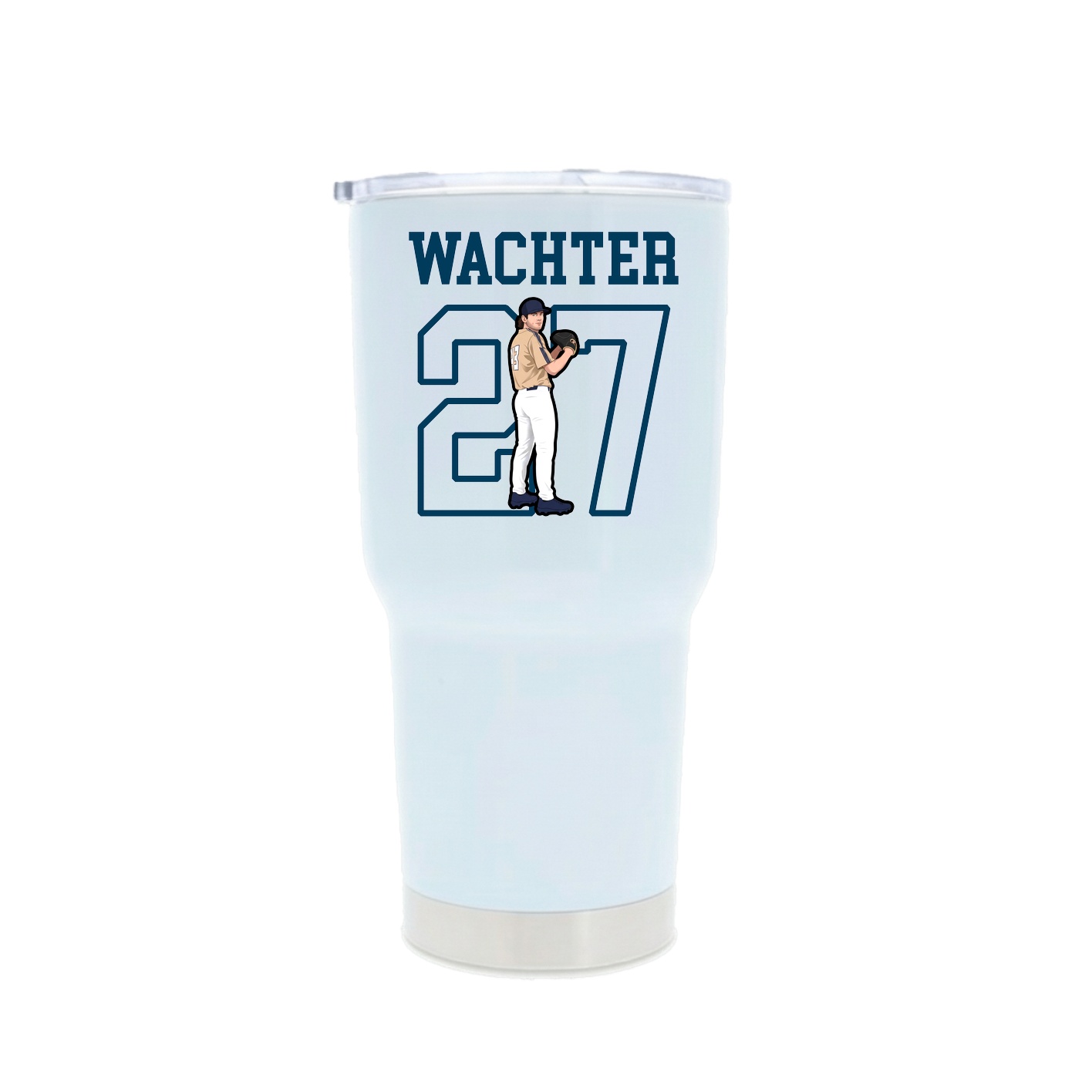 30oz Stainless Steel Tumbler — Shirsey in White