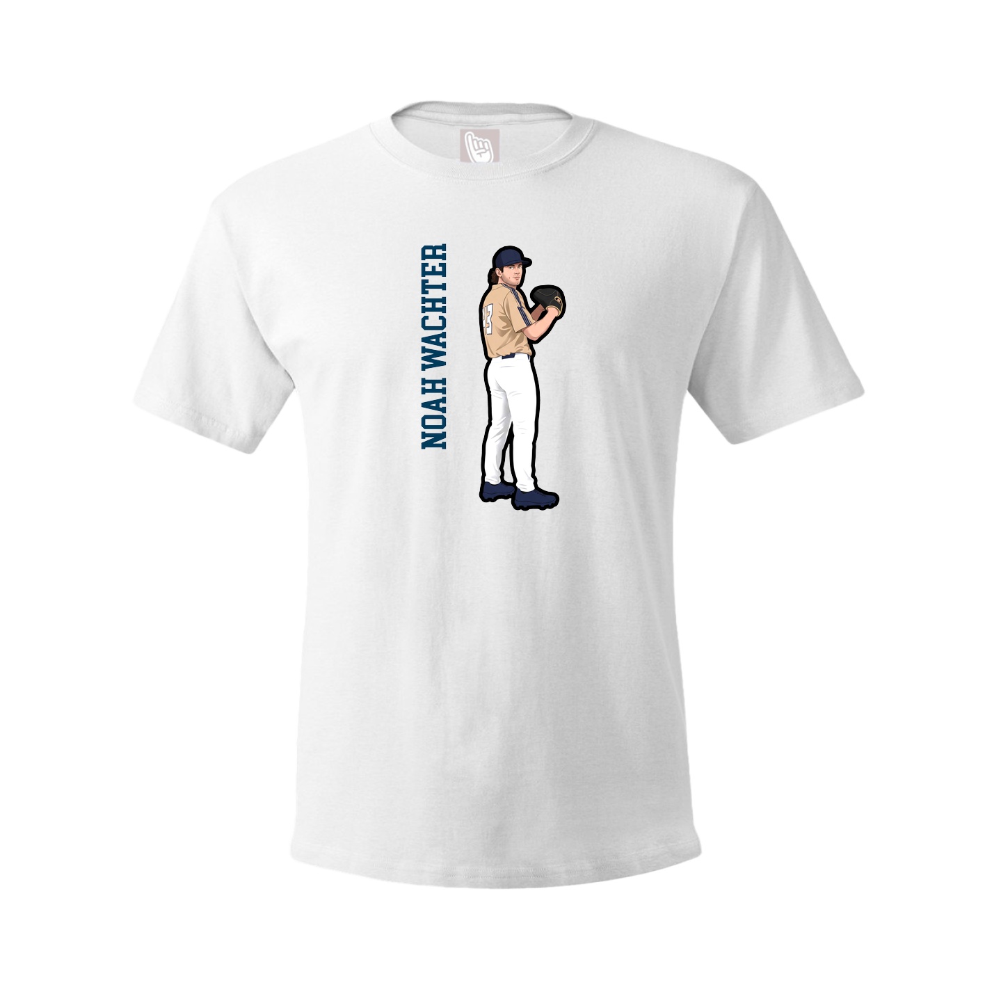 Youth Tee — Name Vertical in White