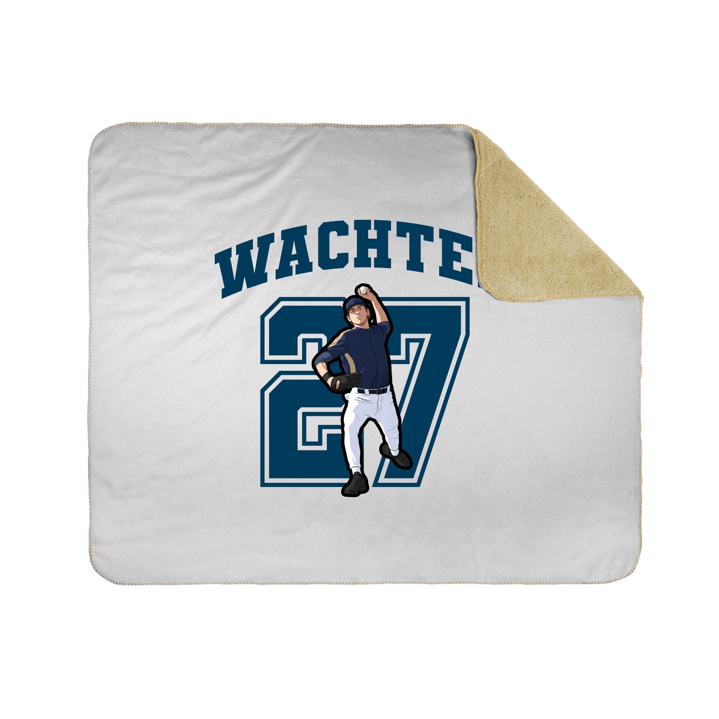 Throw Blanket — Number in White