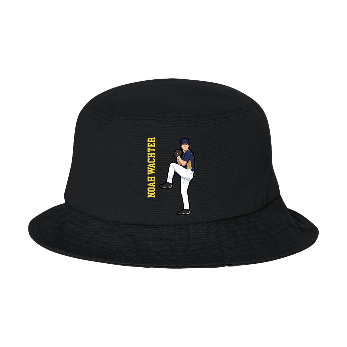 Bucket Cap — Name Vertical in Black