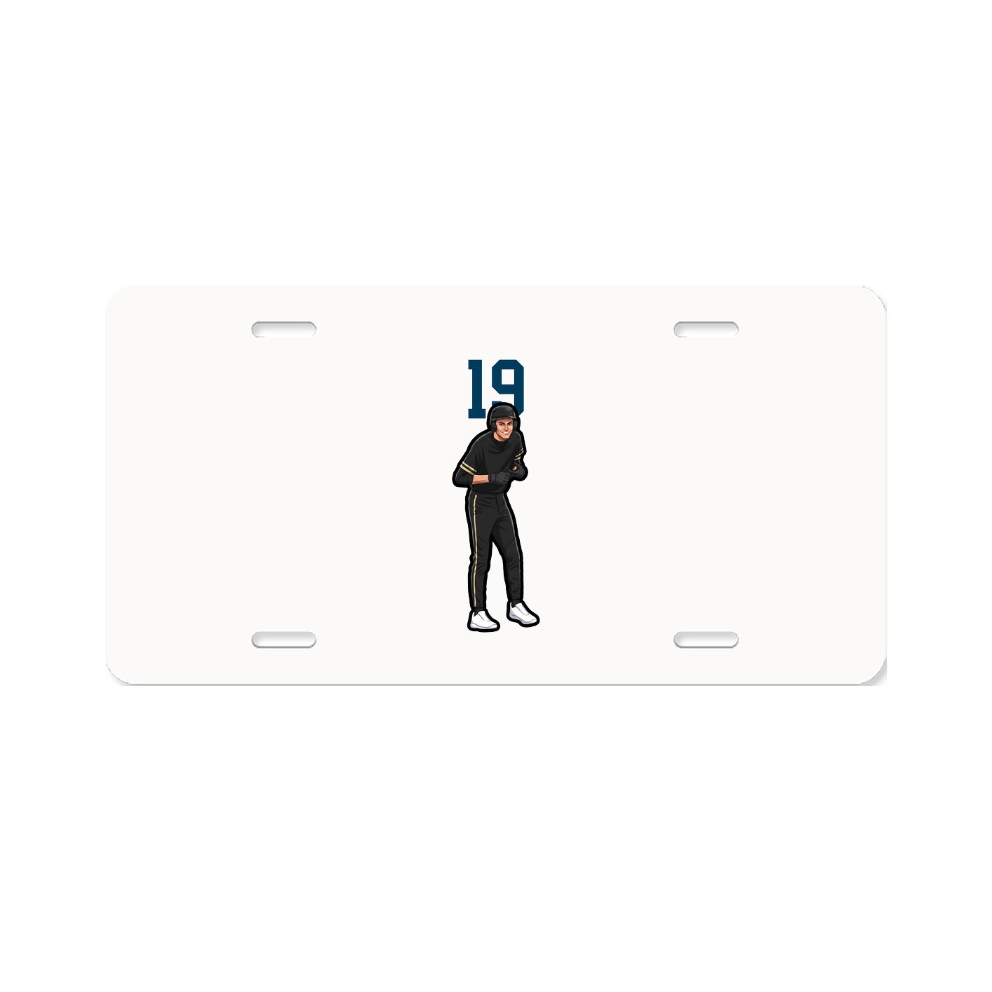 License Plate — Number Top in Classic