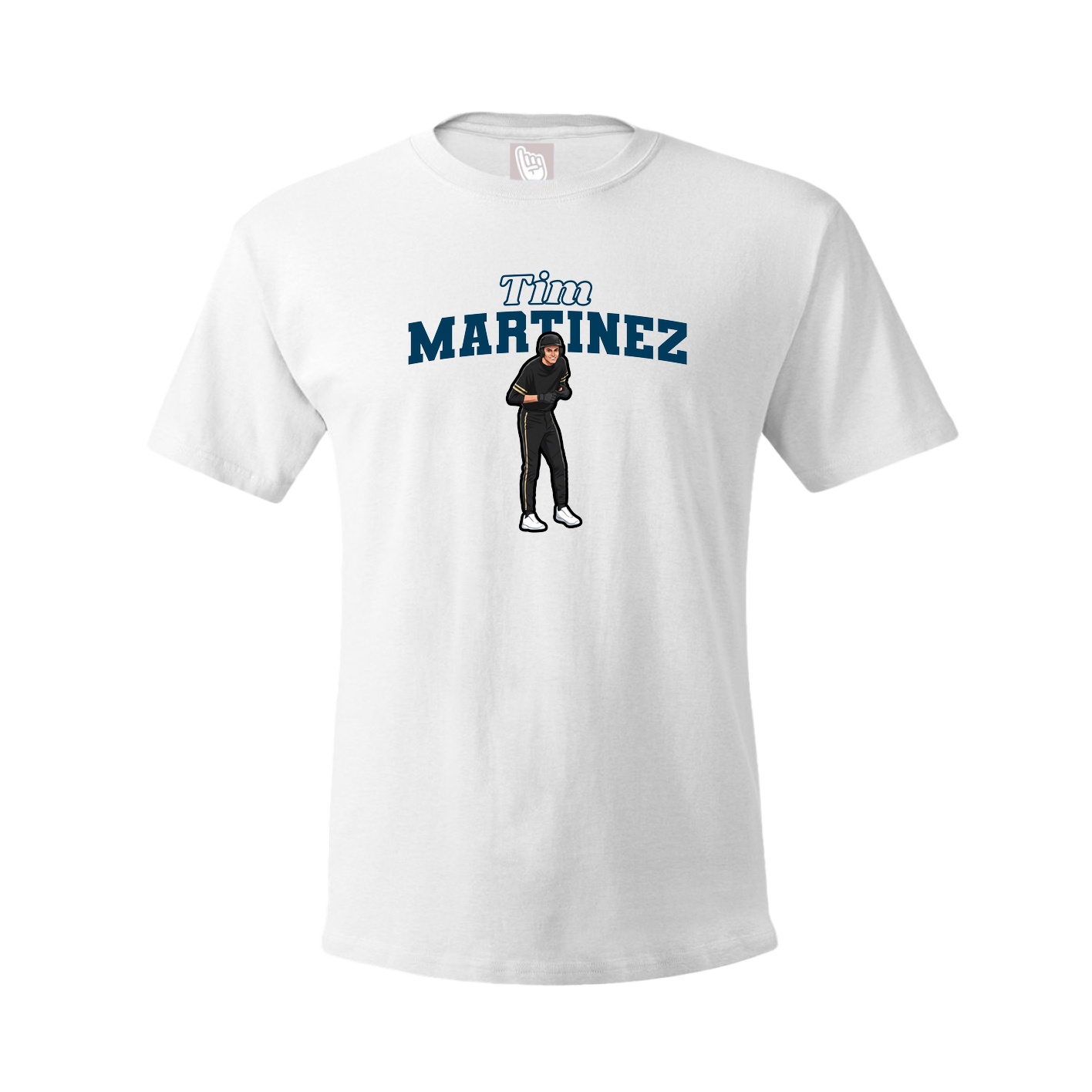 Youth Tee — Name Arch in White