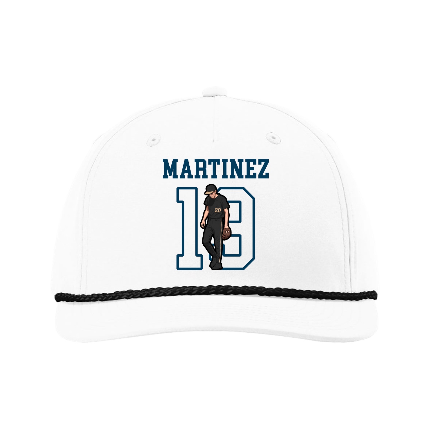 Five-Panel Classic Rope Cap — Shirsey in White