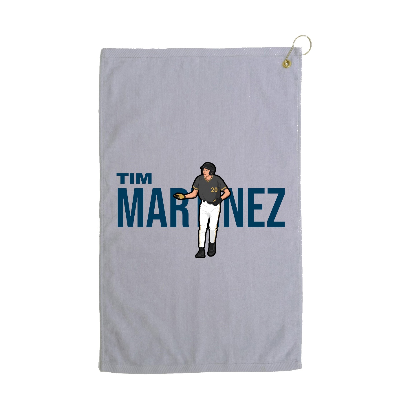Golf Towel — Player Name in Grey