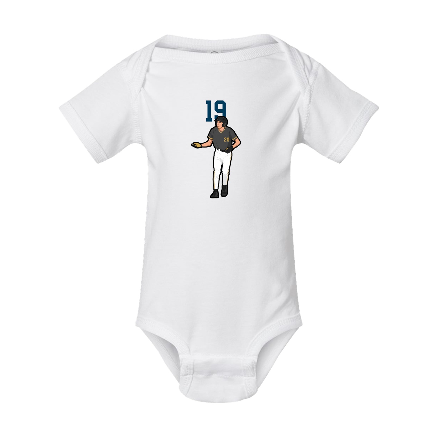 Baby Onesie — Number Top in White