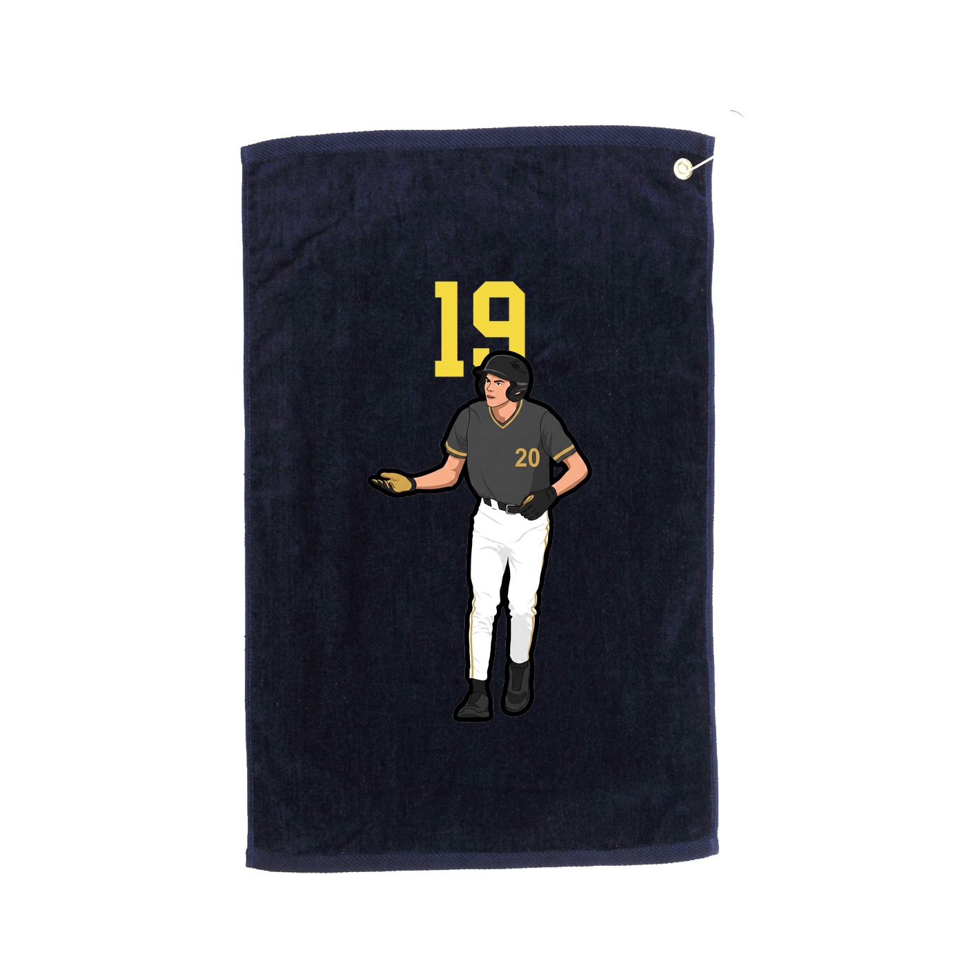 Golf Towel — Number Top in Navy