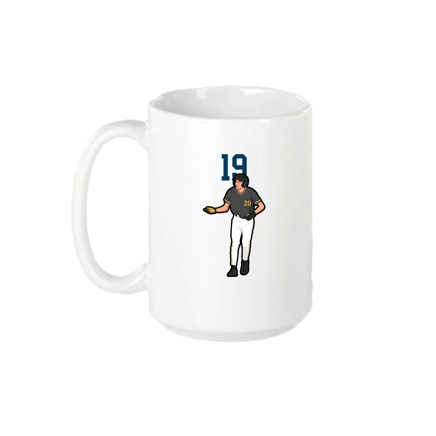 15oz Coffee Mug — Number Top in White