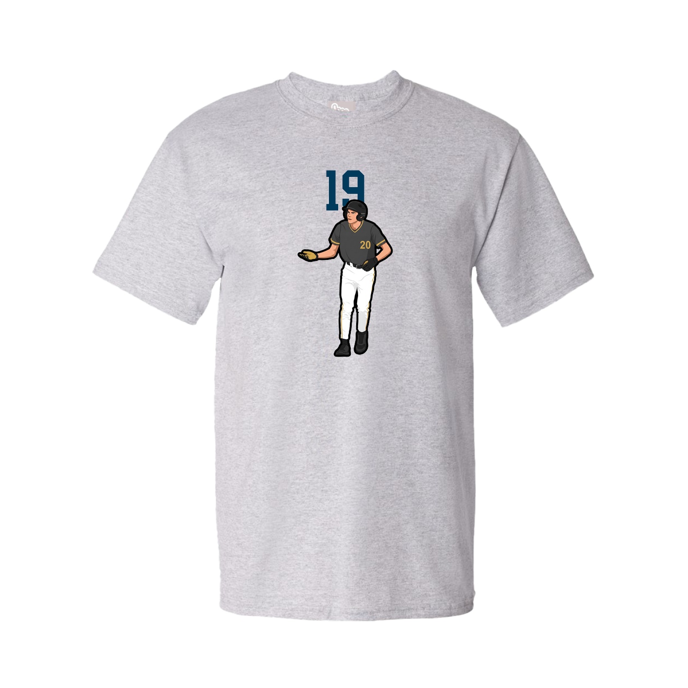 Youth Tee — Number Top in Grey