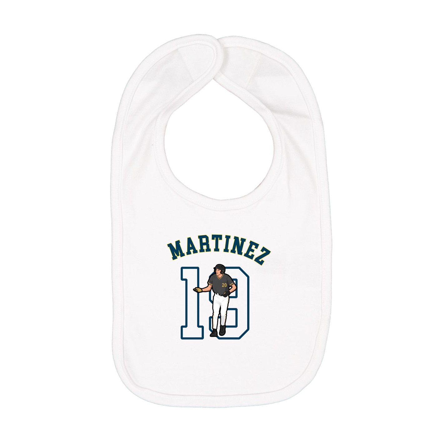 Infant Bib — Shirsey Arch in White