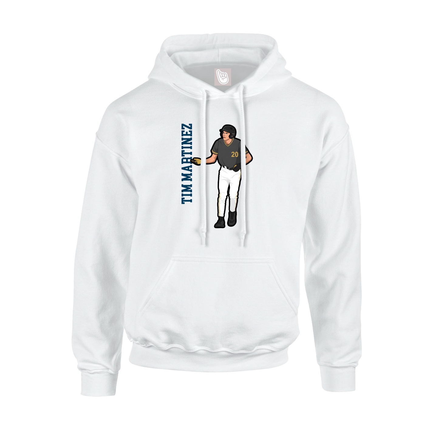 Hoodie — Name Vertical in White