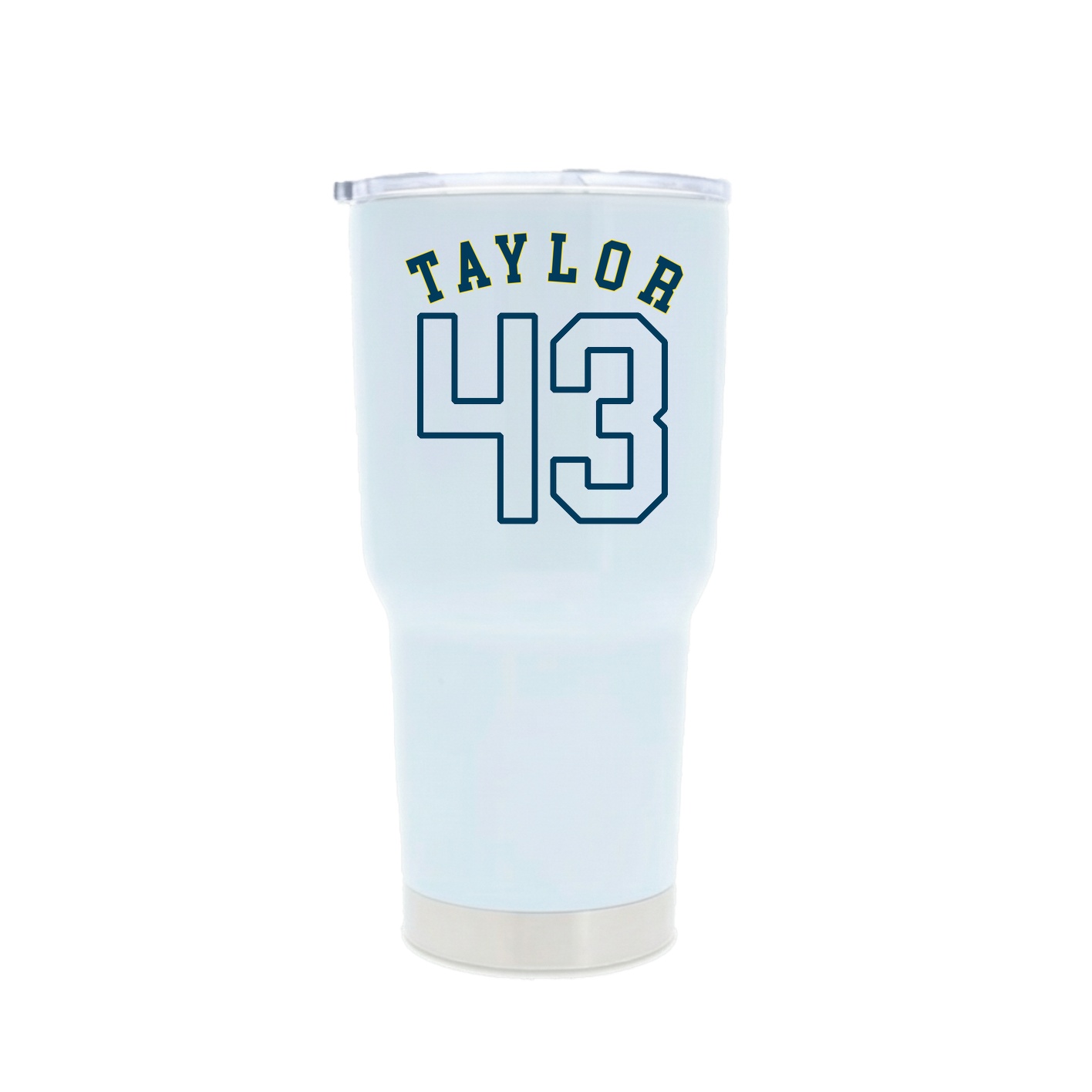 30oz Stainless Steel Tumbler — Shirsey Arch in White